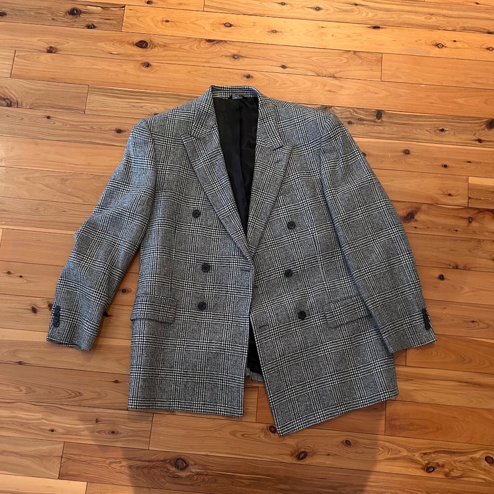 Hackett double breasted check sport jacket